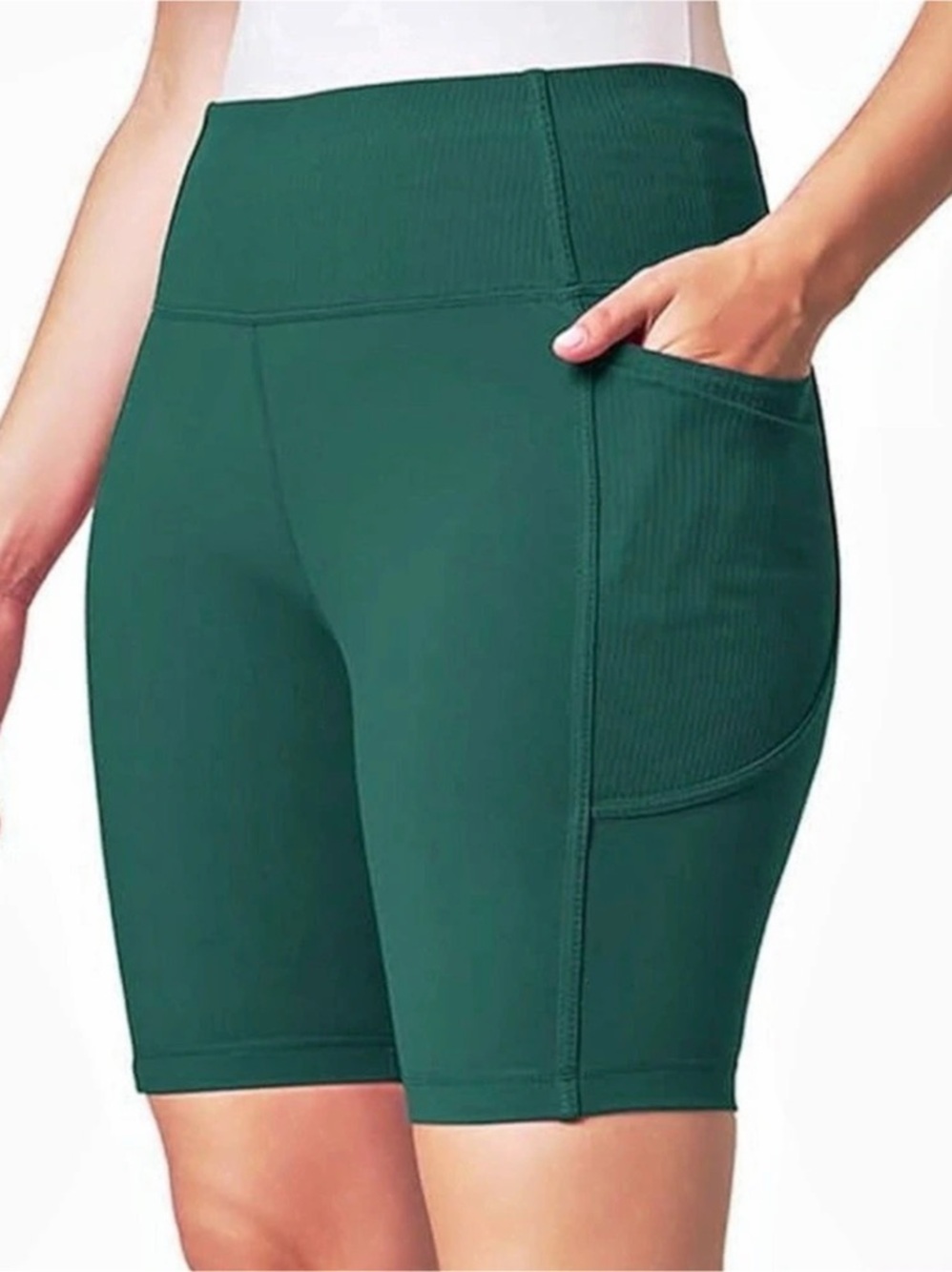 Mondetta High-Rise Green Bike Shorts XS